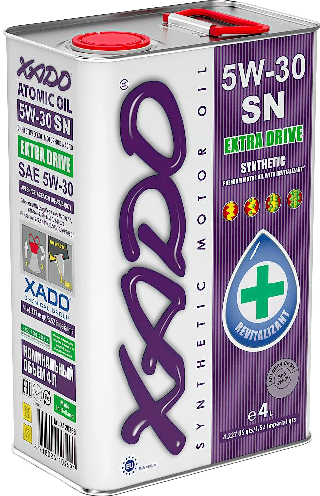 Моторное масло Xado Atomic Oil SN 5W-30, 4л